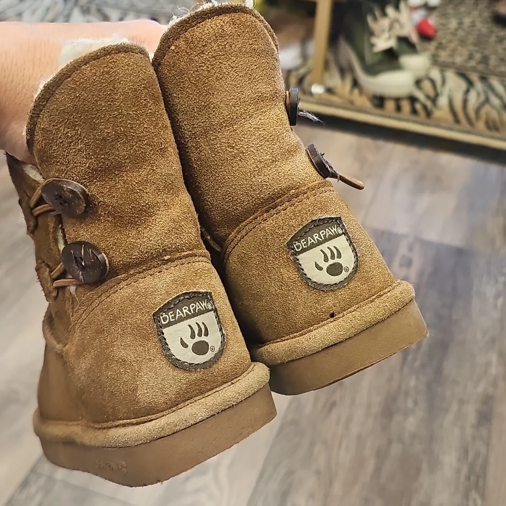 Cozy, Kids, Toddler, Boots, Winter, Sherpa, Bear, Casual, Farm, Play, Cute